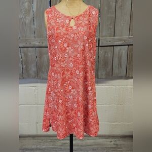 Nuu Muu Classic Keyhole Sleeveless Orange Paisley Athletic Dress Size XL
